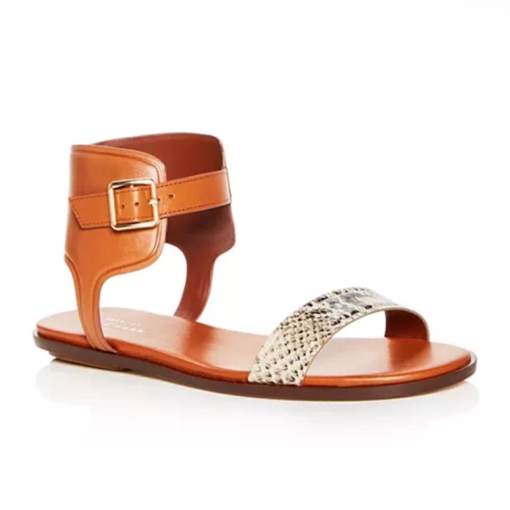 Cole Haan Barra Snale Embossed snake Embossed Leather Sandles